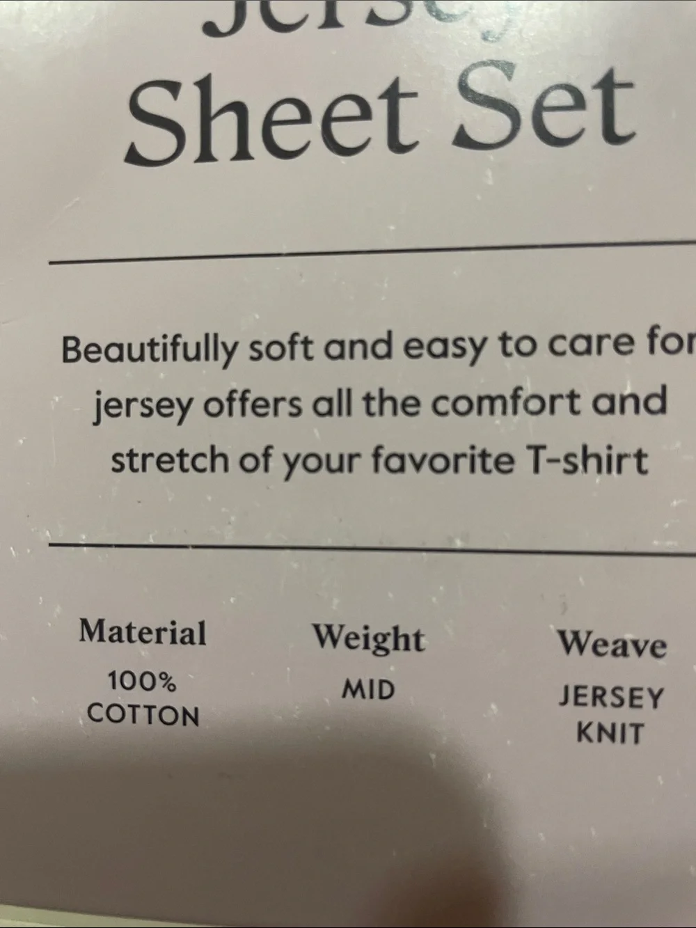 Threshold Jersey Sheet Set in White